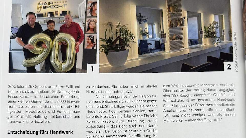 Hair by Specht in der TOP HAIR International: Ein stolzes Jubiläum im Rampenlicht